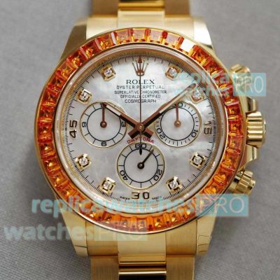 Top Replica PPM Rolex Daytona 4801 Mop Dial Yellow Gold Limited Edition Watch 